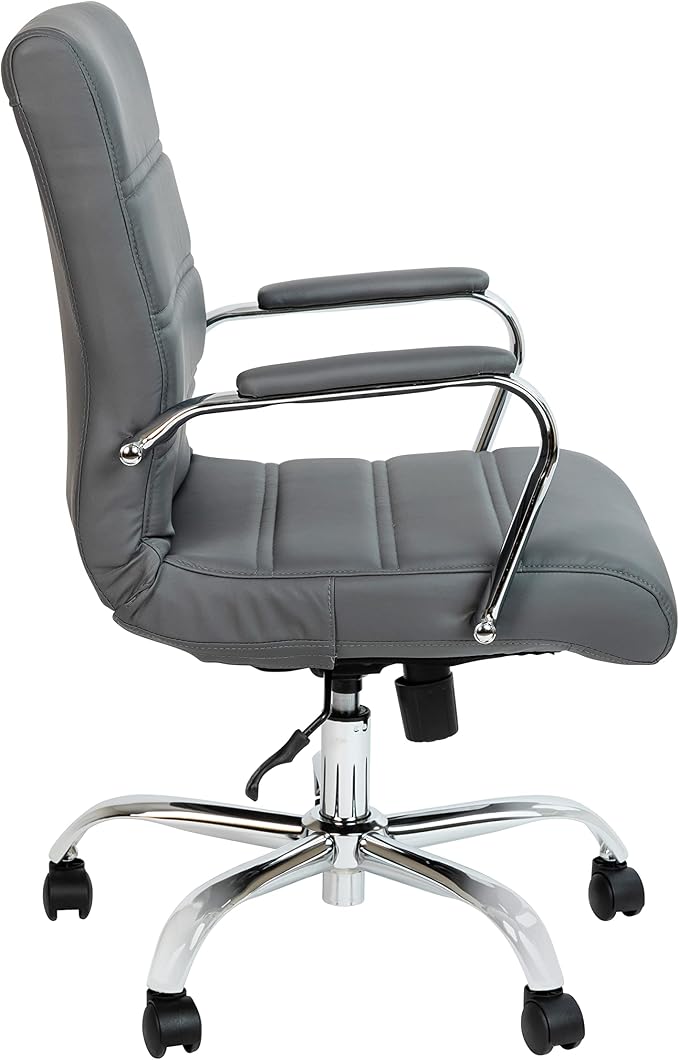 Flash Furniture Whitney Mid-Back Swivel LeatherSoft Desk Chair - Image 6