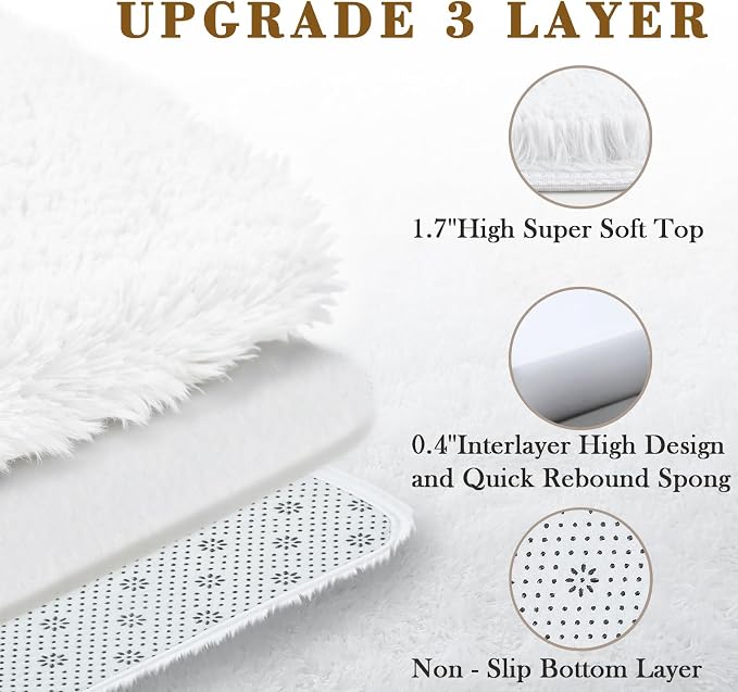 3x5 Rug, Bedside Preppy Dorm Area Rug, College Essentials Small Carpets - Image 3