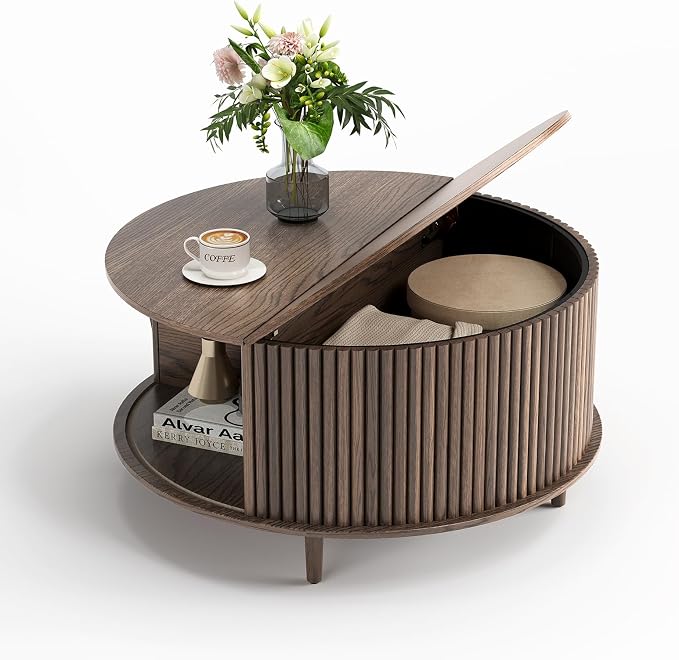 SULIVES Round Coffee Table - Image 7