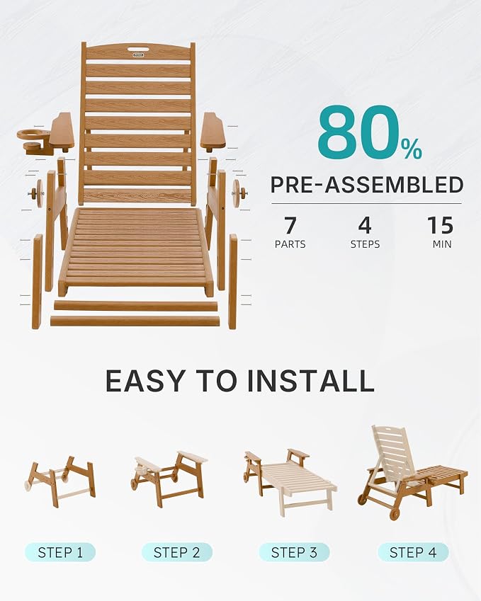 Chaise Lounge Chair Outdoor - Image 6