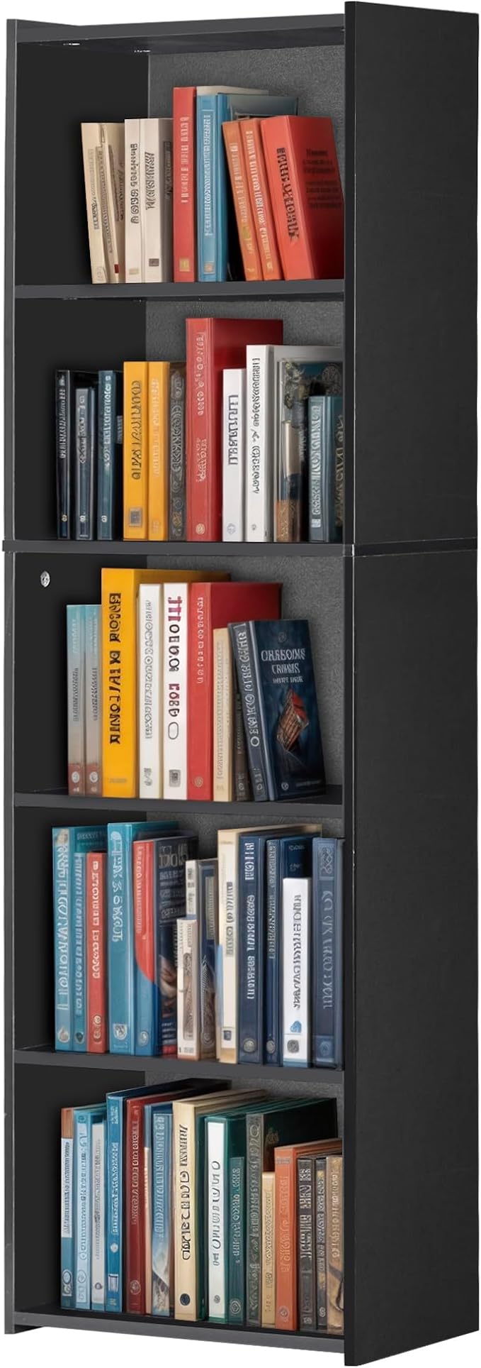 5 Tier Open Bookshelf, 52 Inch Bookcase Storage Rack - Image 5