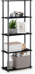 Furinno TURN-N-TUBE Storage Shelves, 5-Tier Book Shelf, Corner Shelf, Toolless by Furinno-FitsYourSpaceFitsYourBudget