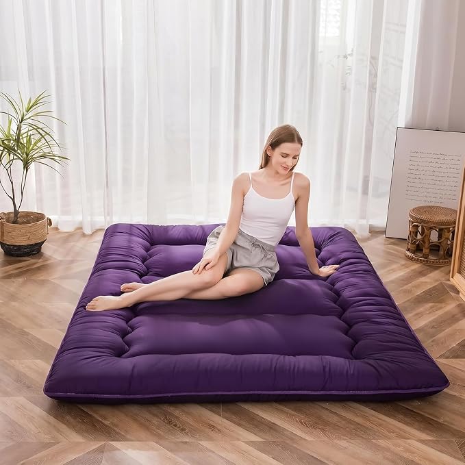 MAXYOYO Japanese Floor Futon Mattress, Roll Up Floor Mattress by MAXYOYO