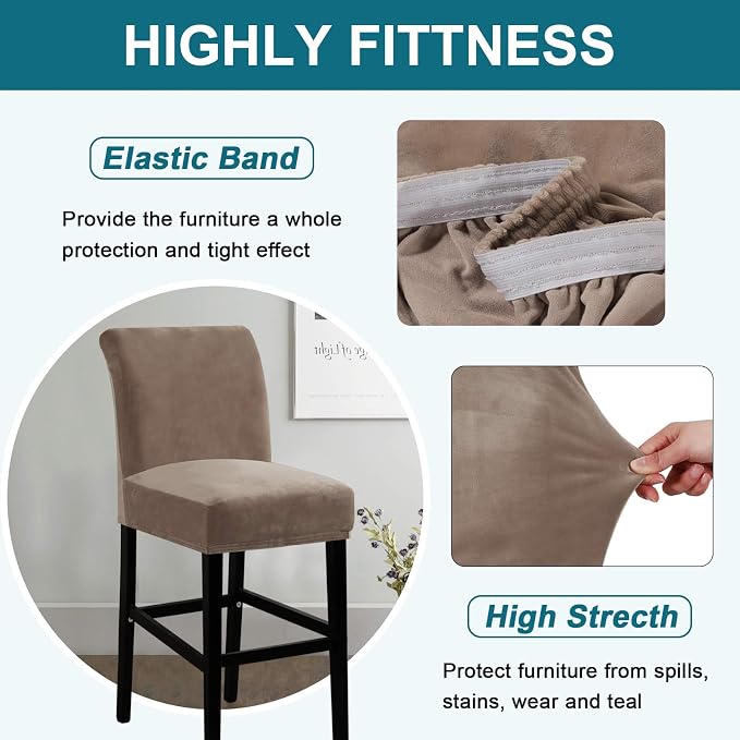 Turquoize Bar Stool Covers 4 Pack Bar Stool Covers - Image 4