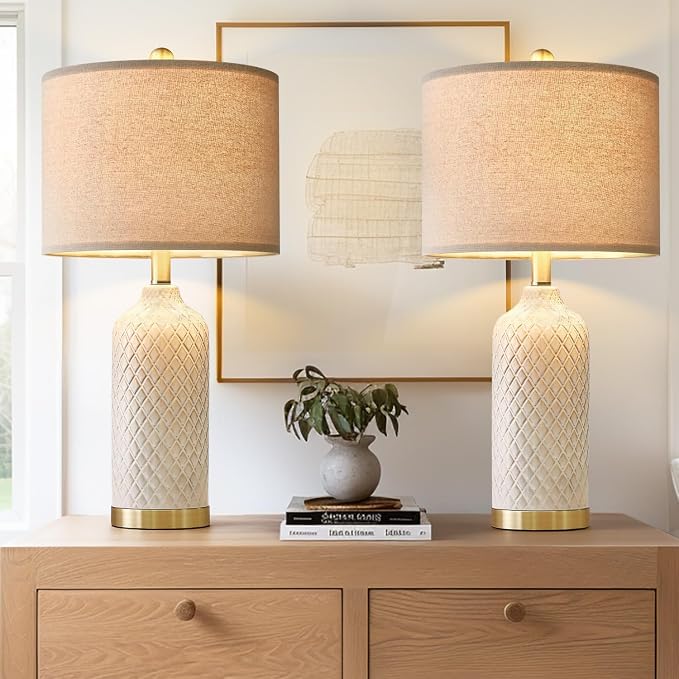 G-SAFAVA 24.25" Table Lamps Set of 2 Modern Ceramic Lamps - Image 9