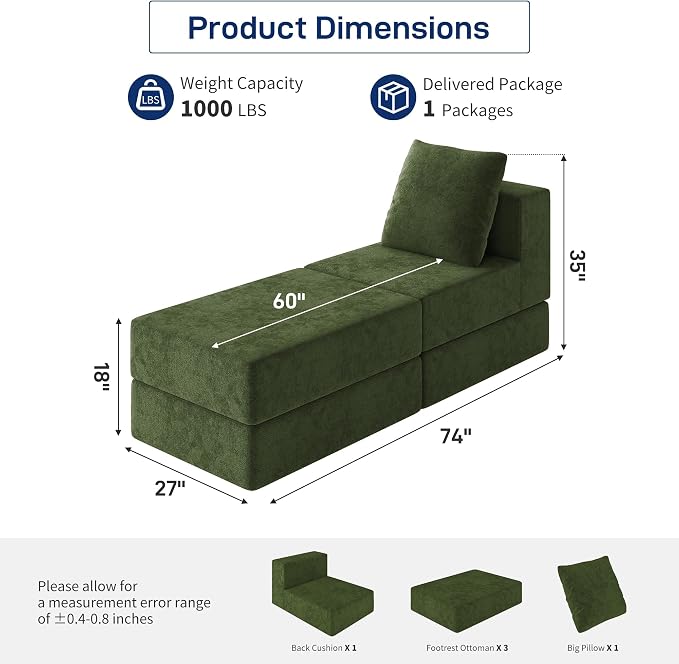 Living&Giving Cloud Sectional Couch - Image 2