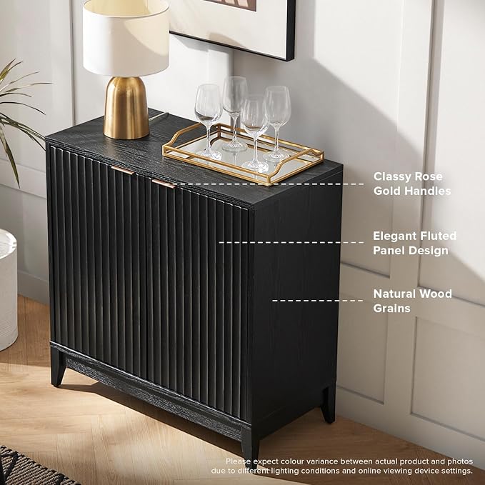 mopio Brooklyn Fluted Storage Cabinet, Modular Accent Buffet Sideboard - Image 4