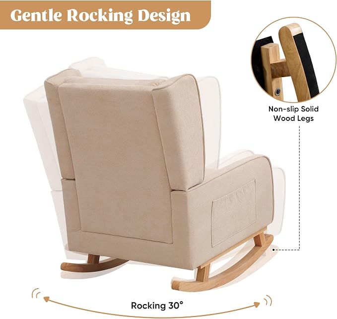 HCHAIRH Nursery Rocking Chairs, Rocking Chair Nursery - Image 6