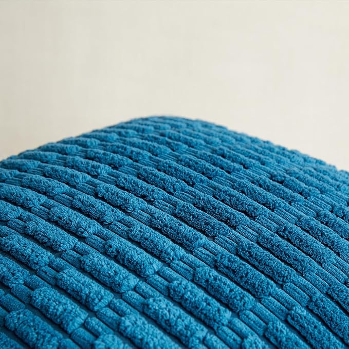 Fancy Homi 4 Packs Teal Decorative Throw Pillow Covers 22x22 Inch - Image 5