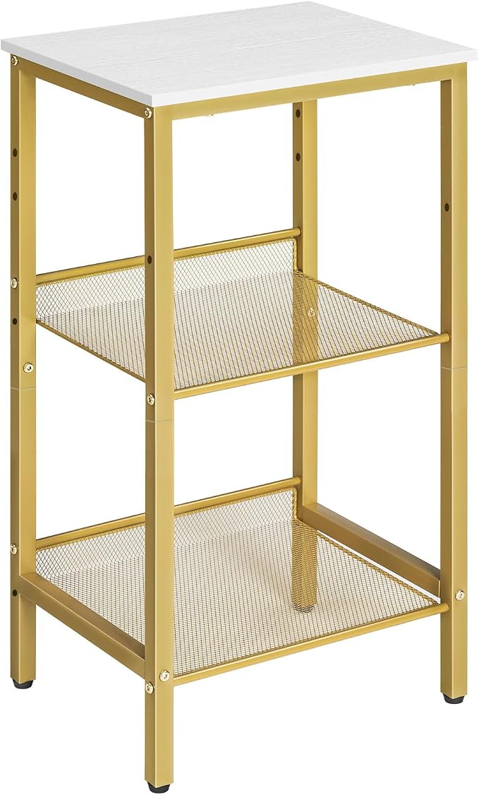 HOOBRO Tall Side Table, 3-Tier Telephone End Table by HOOBRO