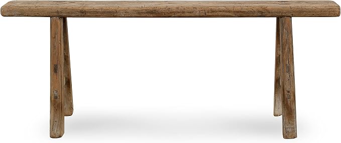 Artissance Handmade Wooden Entryway Bench, Vintage Noodle Bench by Unknown