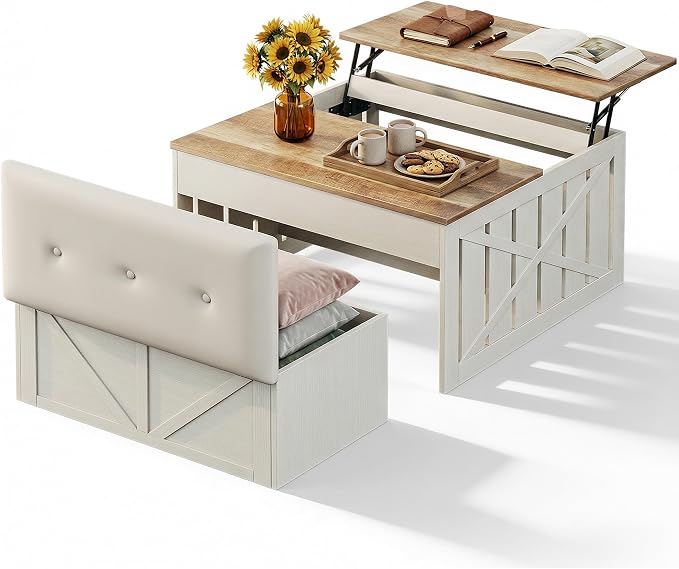 HUAHUU Coffee Table, 31.5 Lift Top Coffee Tables - Image 9