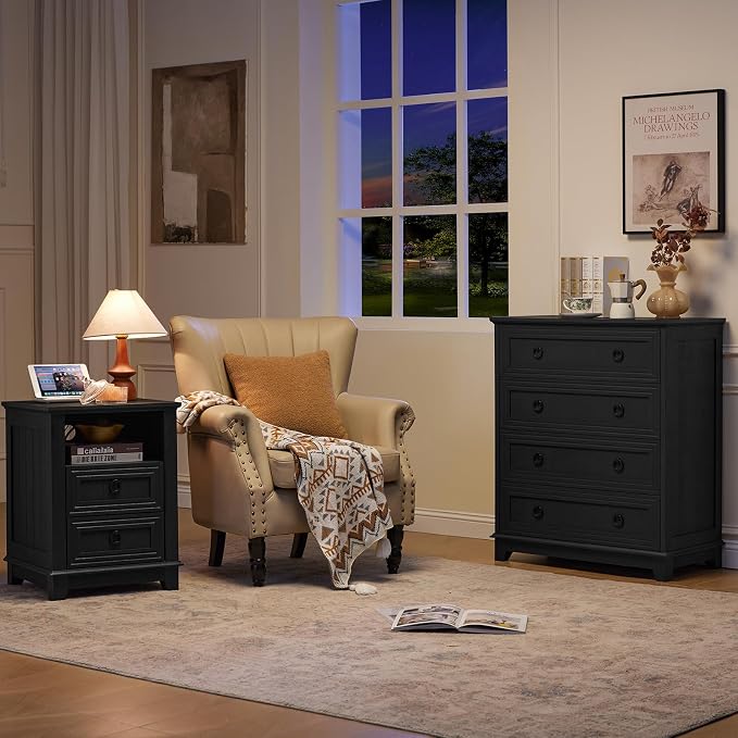 Joaxswe Farmhouse 4 Drawer Dresser - Image 3