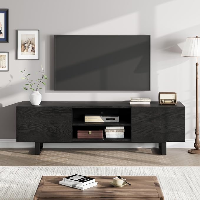 GarveeHome Industrial TV Stand for 80 in, Modern Entertainment Center by GarveeHome