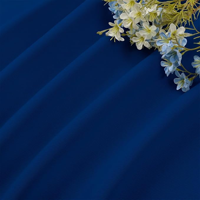 CUCRAF Royal Blue Blackout Curtains 54 inch Length 2 Panels Set, Rod Pocket - Image 7