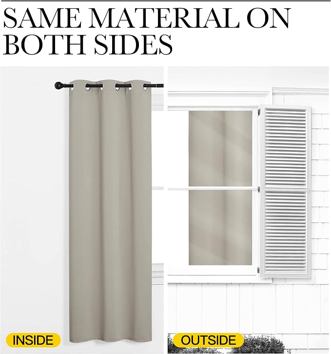 NICETOWN Room Darkening Curtain Panels, Baby Room Curtains 95 inches Long - Image 6
