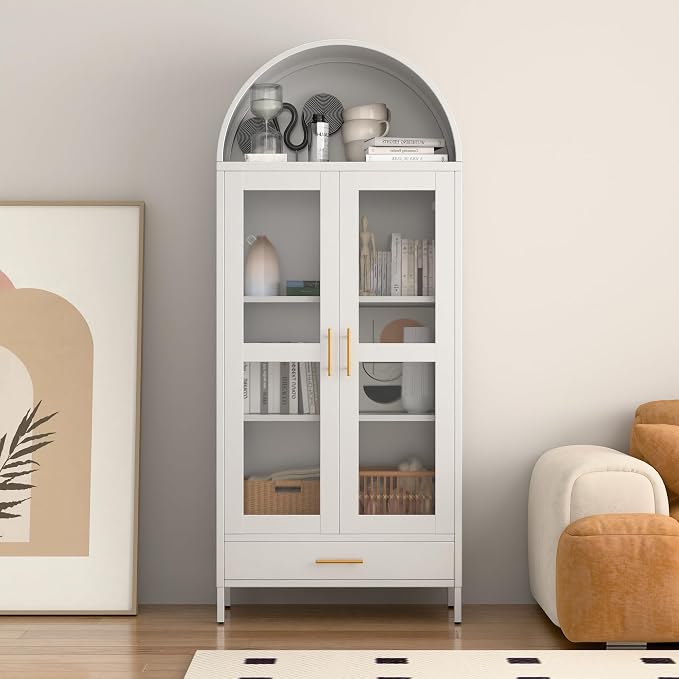 VEXPOR 73" Tall Arched Display Cabinet - Image 6