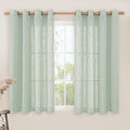 LAMIT Light Sage Linen Curtains 45 Inches Long by LAMIT