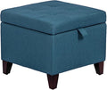 Adeco Square Fabric Storage Ottoman by Adeco