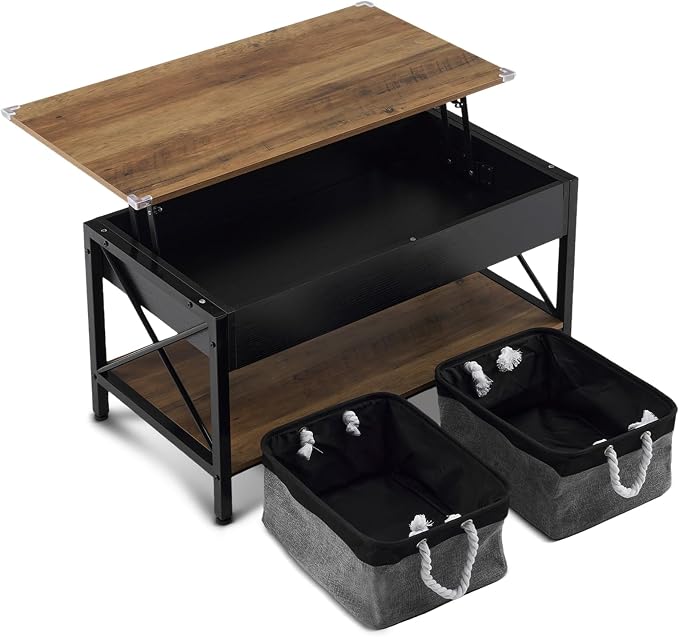 VINGLI 36" Lift Top Coffee Table - Image 7
