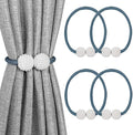 Melaluxe 4 Pack Magnetic Curtain Tiebacks, Decorative Curtain Holdbacks by Melaluxe
