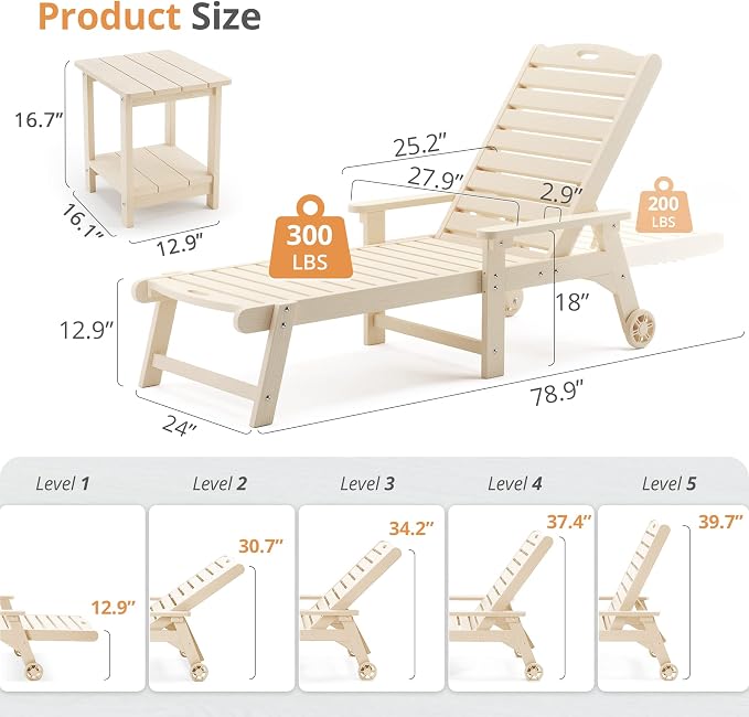 LUE BONA Outdoor Lounge Chair Set - Image 7