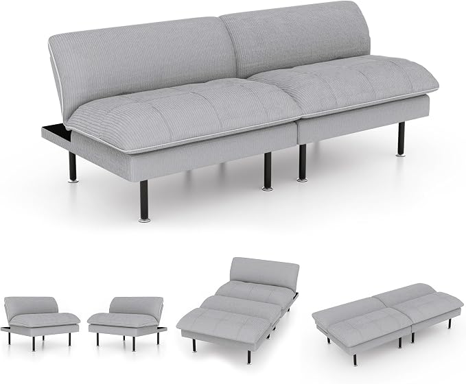 Ribilake 70" Futon Sofa Bed, 4 in 1 Multi-Function Couch Sleeper - Image 4