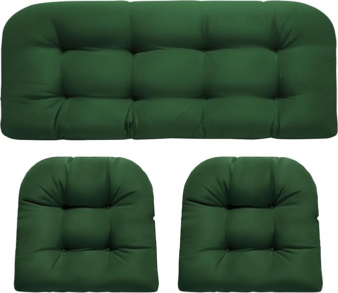 DANGHOOGY Wicker Chair Cushions, Waterproof Outdoor Loveseat Cushions by DANGHOOGYFurnitureCushions
