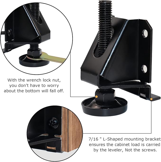 LOSCHEN 16 PCS Heavy Duty Adjustable Leveling Feet - Image 3
