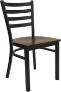Flash Furniture HERCULES Series Black Ladder Back Metal Restaurant Chair by FlashFurniture