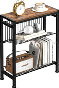 Narrow Side Table for Small Space, 3-Tier End Table by HOME
