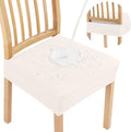 Smiry Waterproof Seat Covers for Dining Room Chairs Set of 6, Stretch Jacquard by Smiry
