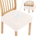 Smiry Waterproof Seat Covers for Dining Room Chairs Set of 8, Stretch Jacquard by Smiry
