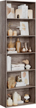 FOTOSOK 6-Tier Open Bookcase and Bookshelf, Freestanding Display Storage by FOTOSOK
