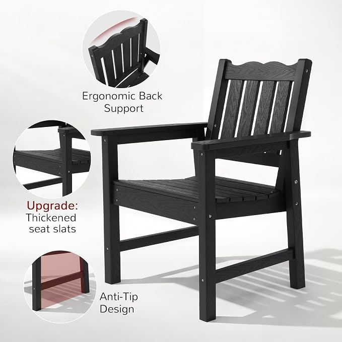 Stoog All-Weather Patio Chairs Set of 2, Outdoor Dining Chairs - Image 7