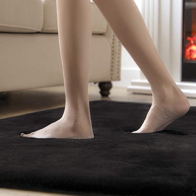Ashler Faux Fur Rug, Ultra Soft Faux Rabbit Fur, 3 x 5 Feet Rectangle, Machine - Image 4