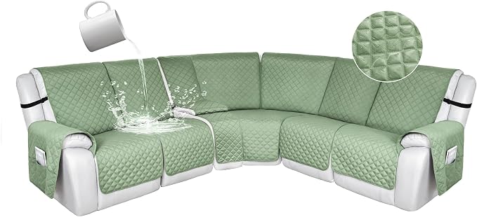HDCAXKJ 100% Waterproof Reclining Sectional Couch Covers L Shape Recliner Sofa by HDCAXKJ