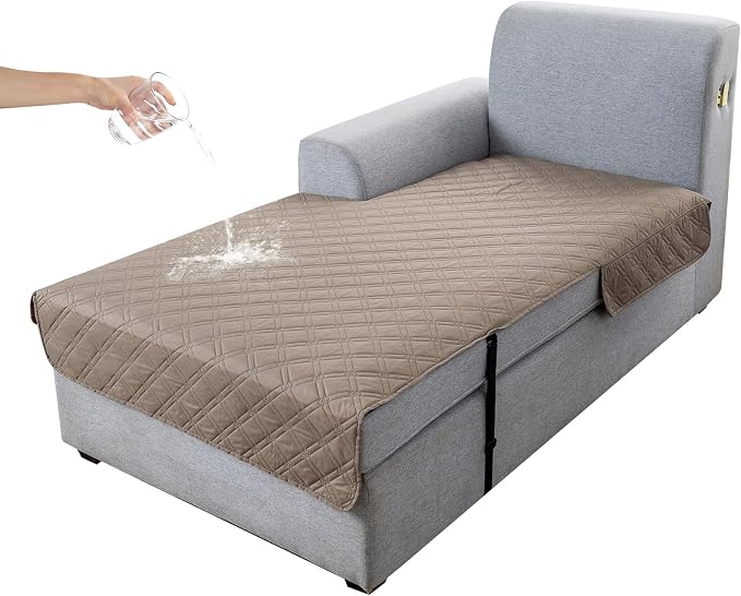 Genina L Shape Couch Cover, Sectional Couch Chaise Covers, Waterproof Washable by Genina
