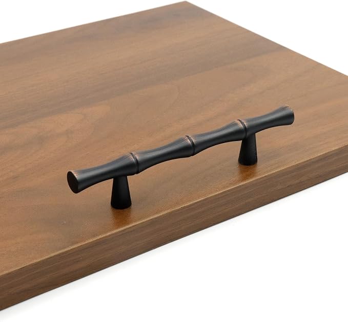 2PCS Bamboo Cabinet Pulls 3 Inch Hole Distance Dresser Handle Black and Red - Image 6