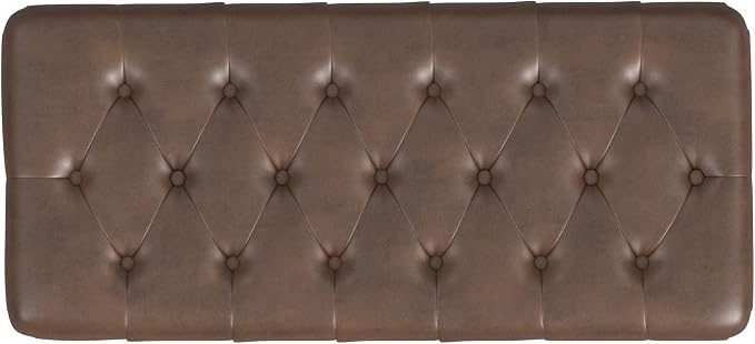 Homepop Home Decor | Tufted Ainsley Button Storage Ottoman Bench - Image 5