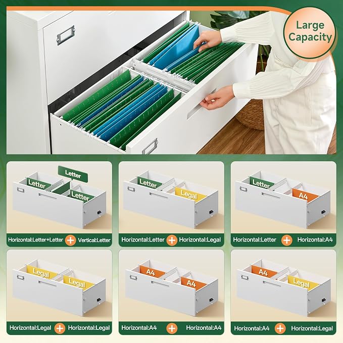 Letaya 2 Drawer Metal Filing Organization Office Cabinets - Image 6