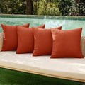 MIULEE Pack of 4 Decorative Burnt Orange Throw Pillow Covers Linen Waterproof by MIULEE
