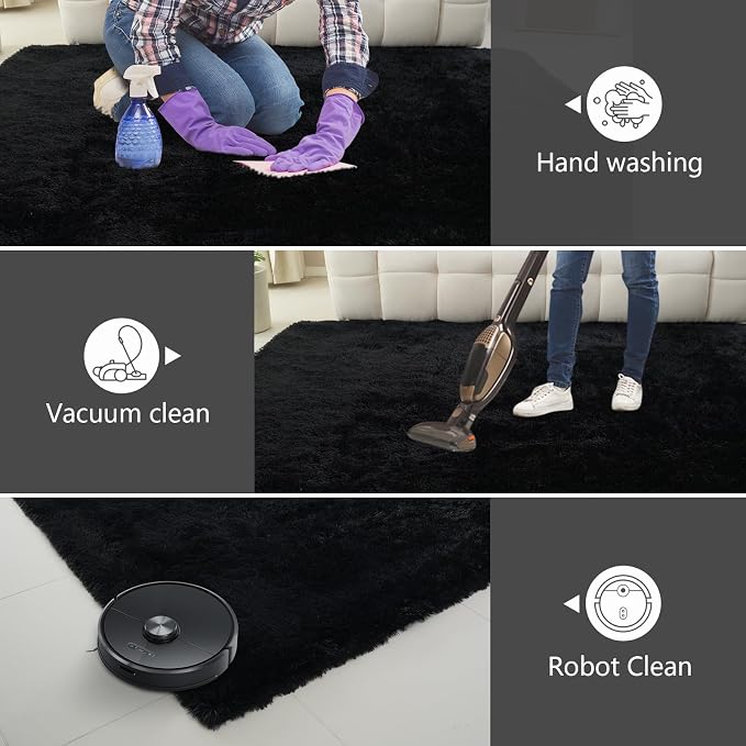 Shag Area Rugs for Bedroom Living Room, 6X9 Ultra Soft Fluffy Area Rugs for Dorm - Image 8