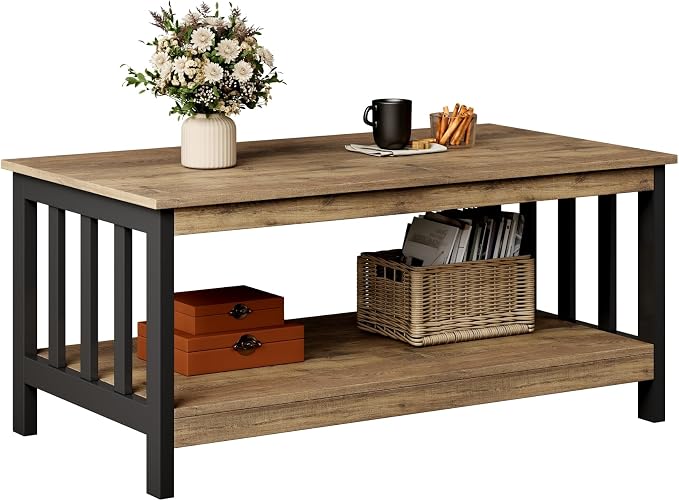 ChooChoo Farmhouse Coffee Table, Living Room Table - Image 4