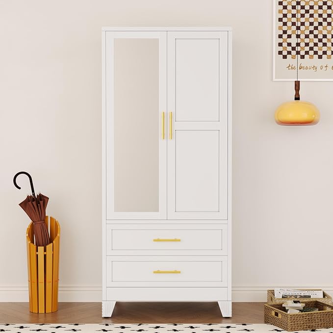 erosoei Metal Armoire Wardrobe Closet, 71 "Metal Clothing Storage Cabinet - Image 6