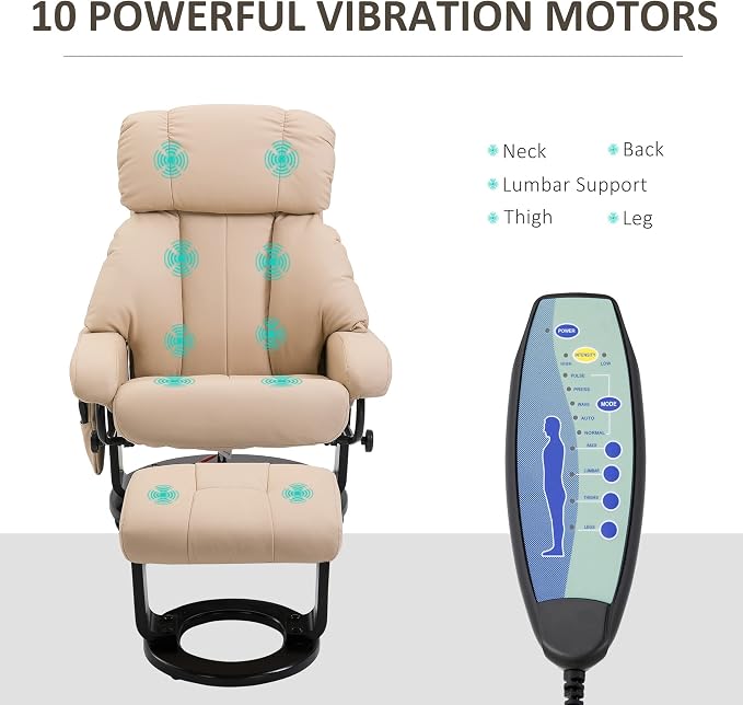HOMCOM Massage Recliner Chair - Image 4