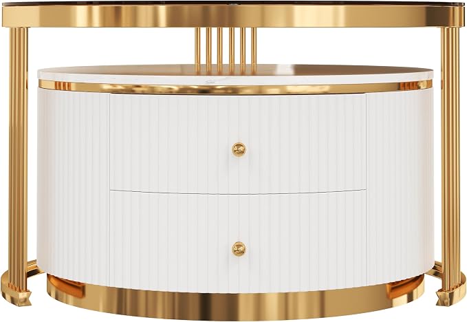 Merax 2-Piece Round Nesting Coffee Table Set - Image 13