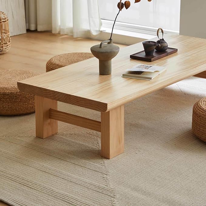 Japanese Solid Wood Tatami Coffee Table - Image 7
