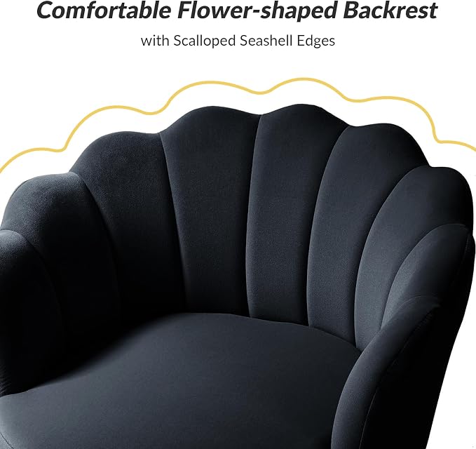 HULALA HOME Modern Velvet Accent Chairs Set of 2 - Image 5