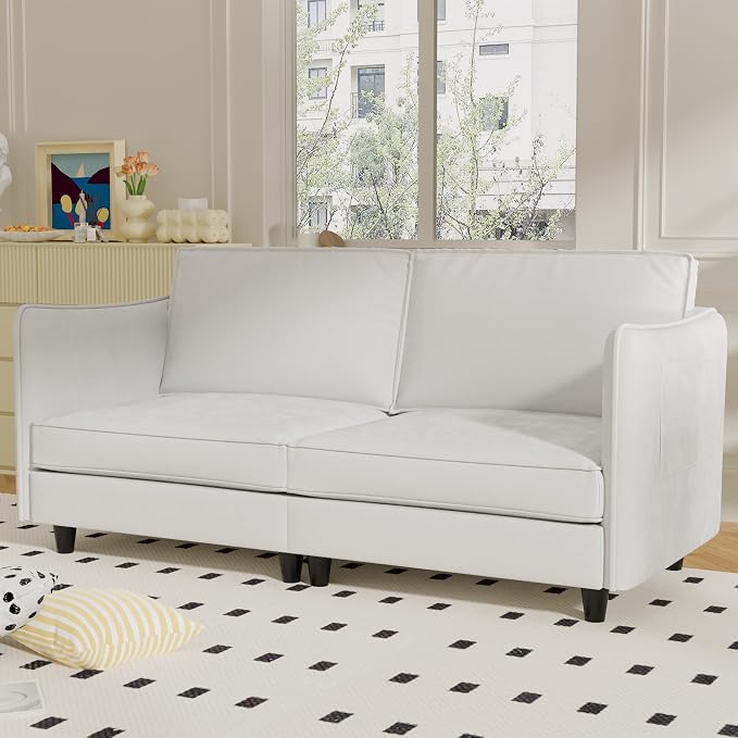 Ball & Cast 74" Mid-Century Modern Loveseat Sofa - Image 7
